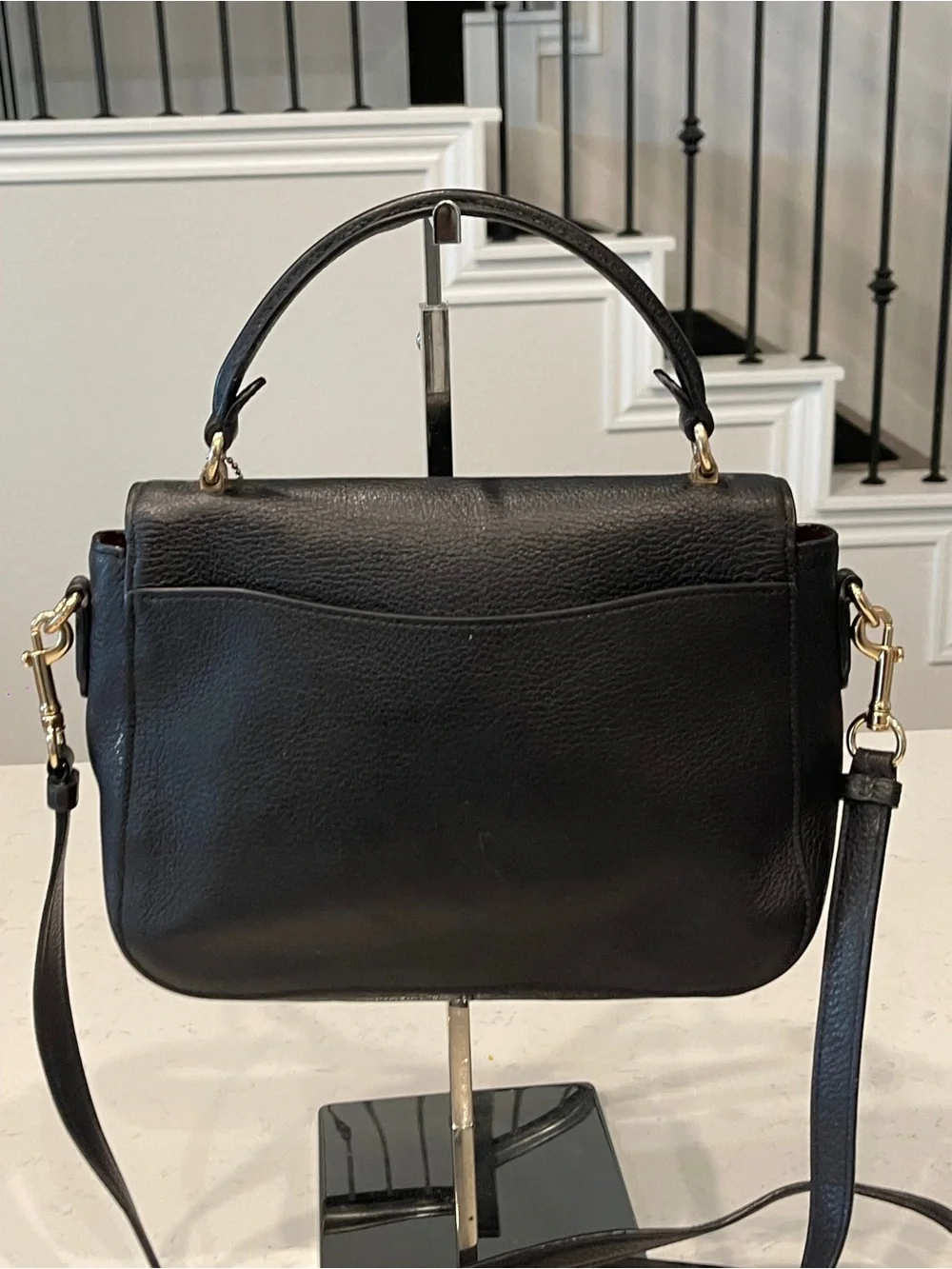 Coach C1557 Marlie Top Handle Leather Satchel/Shoulder Bag in Black